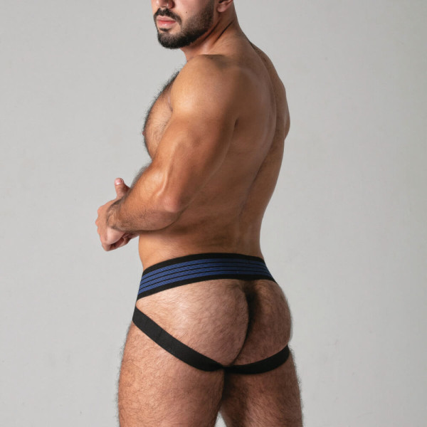 Jock Leatherette Black Blue jetzt günstig im Gay Shop kaufen TomRockets