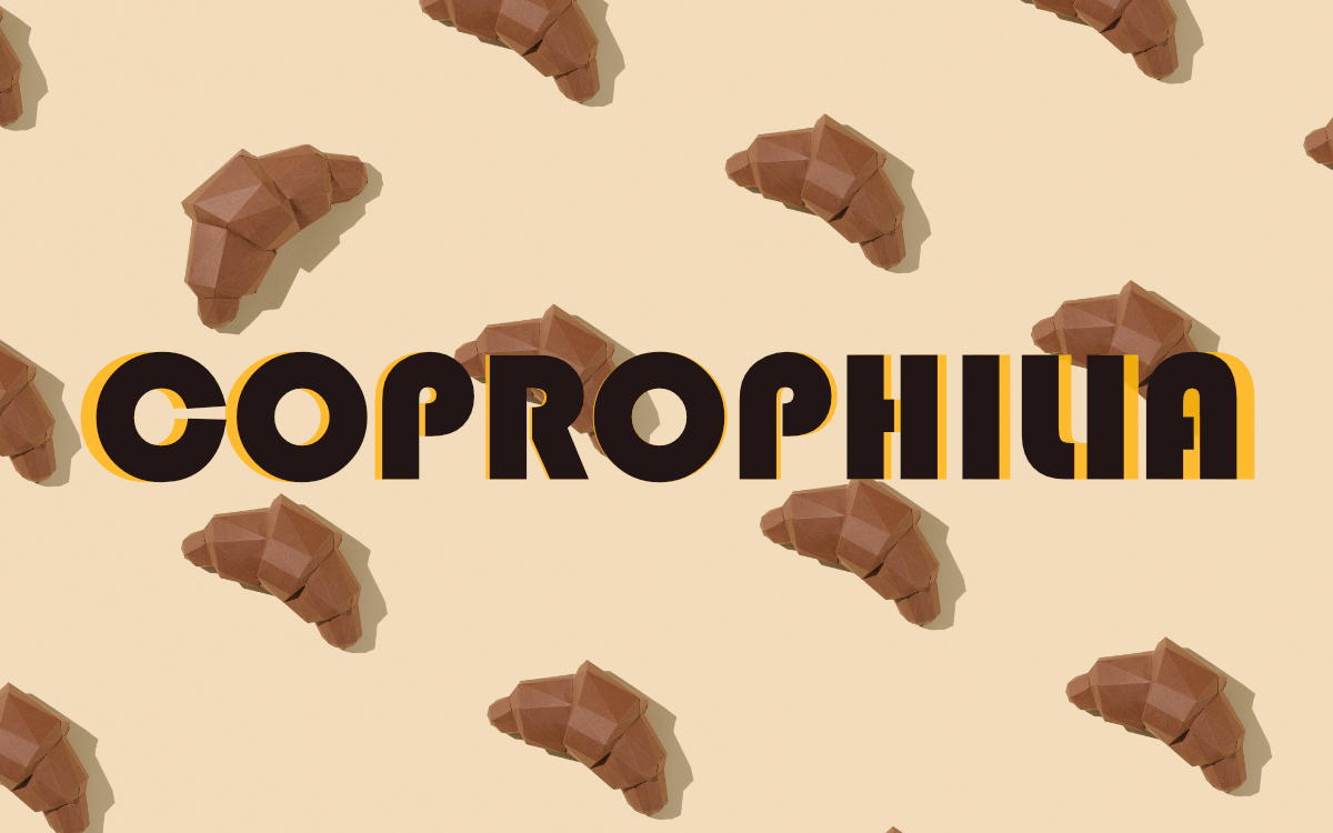 Koprophilie: Exkrementen-Fetisch. Symbolbild: braune Croissants. Englisch: Coprophilia: excrement fetish. Symbolic image: brown croissants