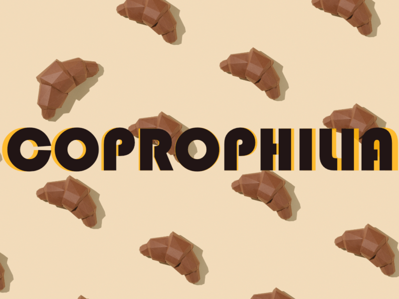 Koprophilie: Exkrementen-Fetisch. Symbolbild: braune Croissants. Englisch: Coprophilia: excrement fetish. Symbolic image: brown croissants