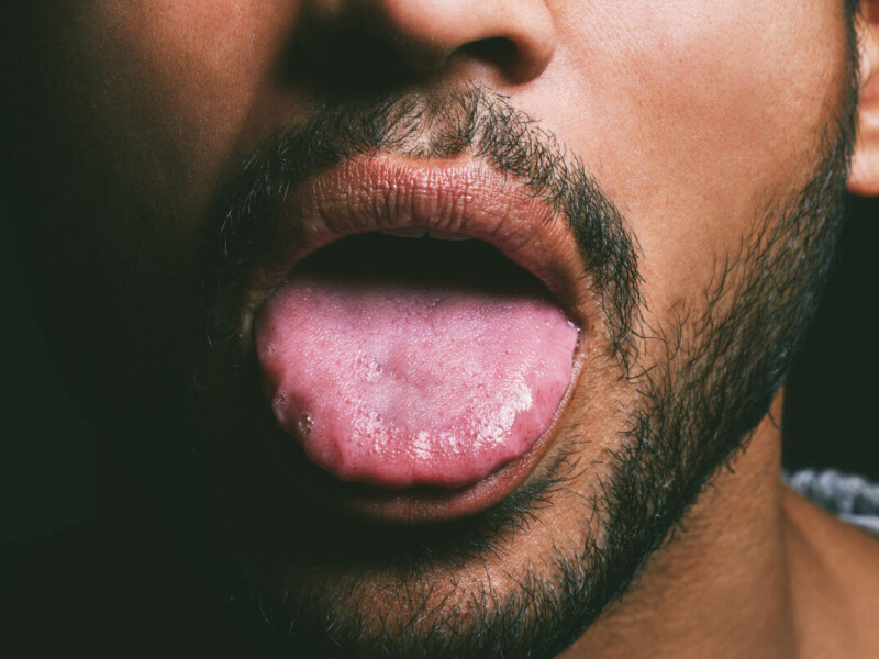 Sloppy Blowjob Symbolbild: Männerzunge Englisch: Sloppy blowjob symbol image: male tongue