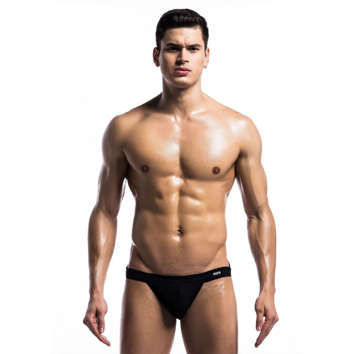 Male Basics Retro Swim Jock Black