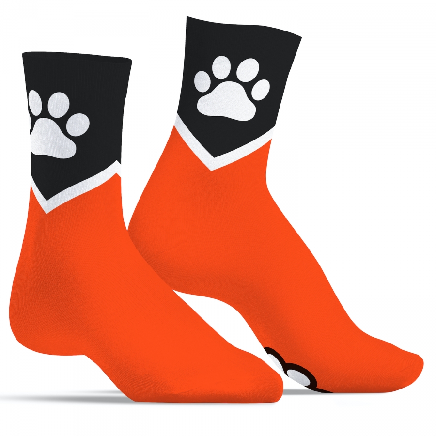 Kinky Puppy Socks - Neon Orange
