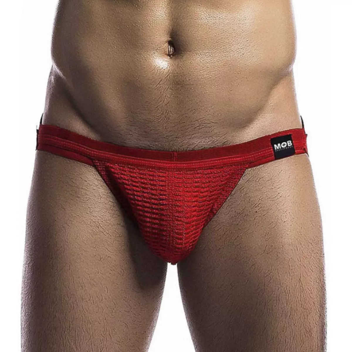 Male Basics Retro Swim Jock Red