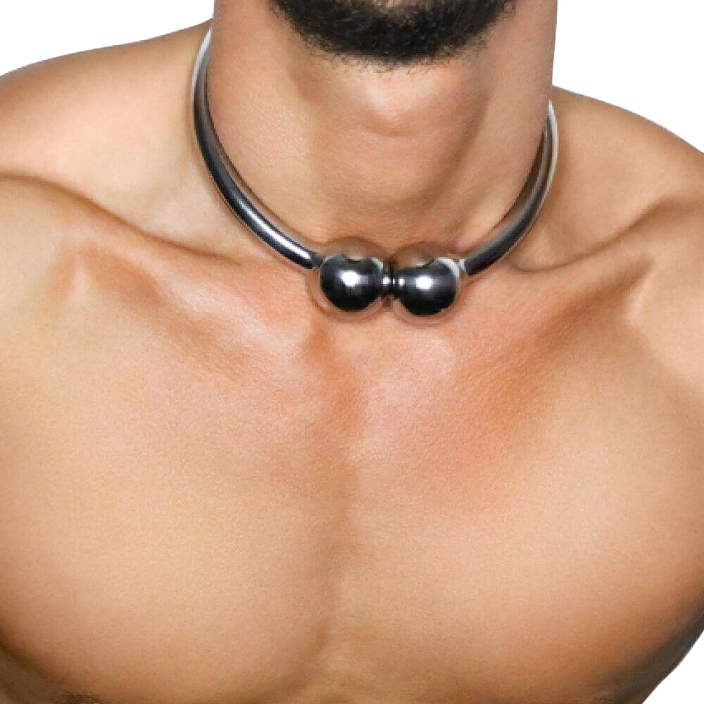 BDSM Magnetic Steel Barbell Collar