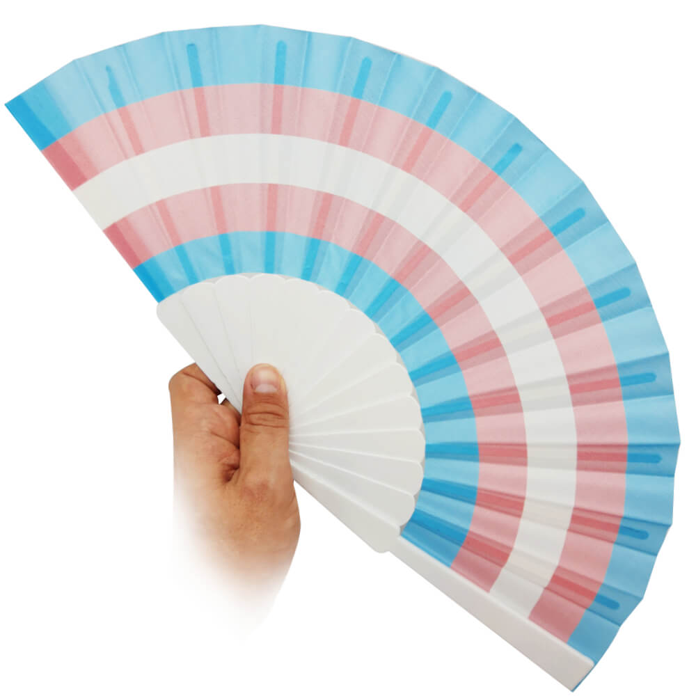 Trans Pride Hand Fan