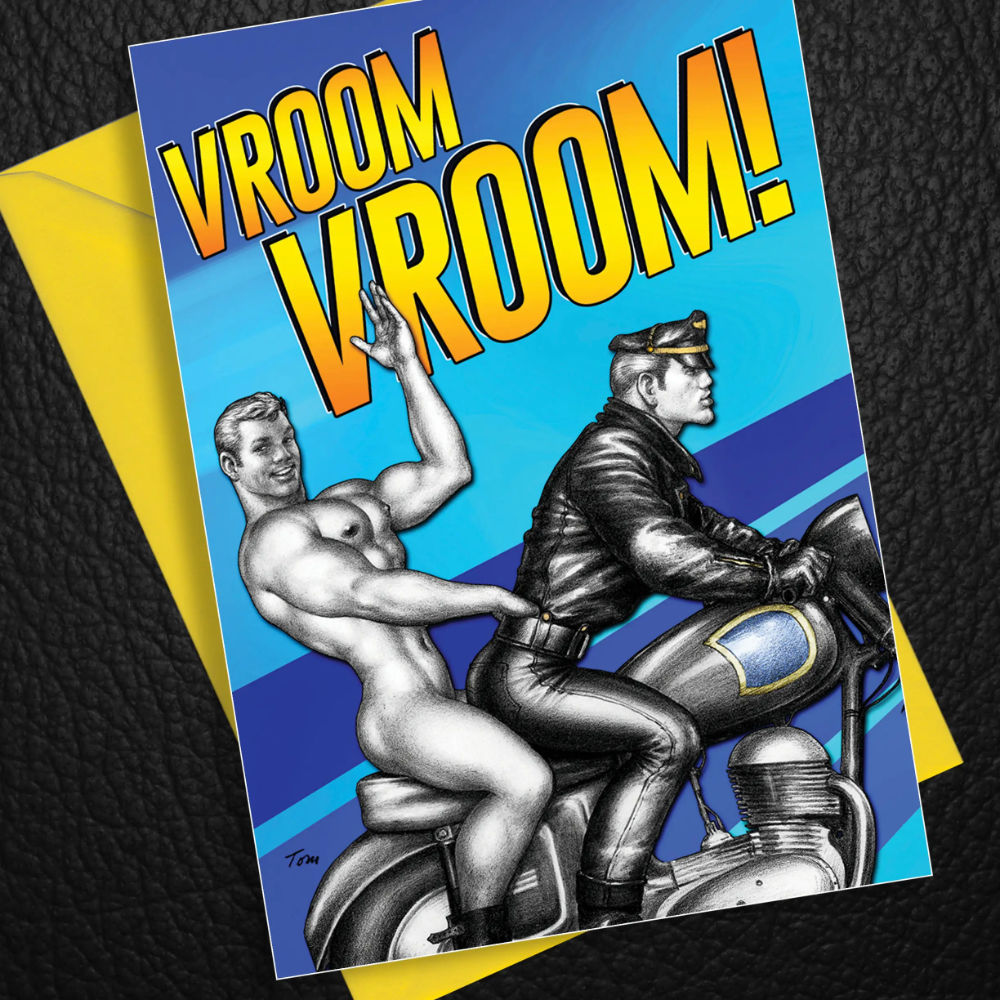 Tom of Finland Greeting Card Vroom Vroom