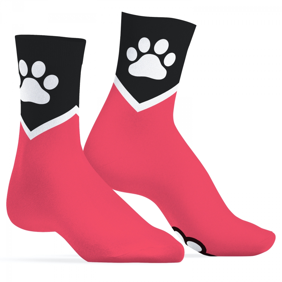 Kinky Puppy Socks - Neon Pink