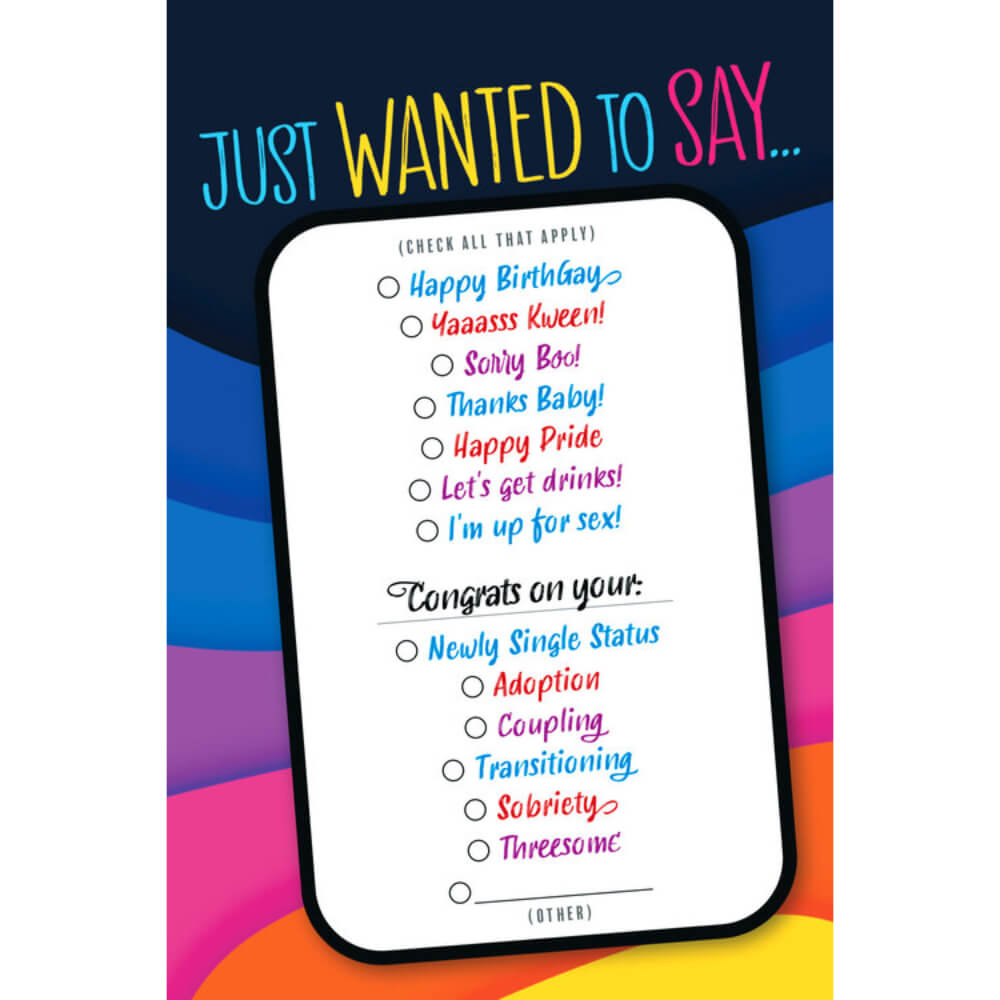 Greeting Card Just Wanted To Say...