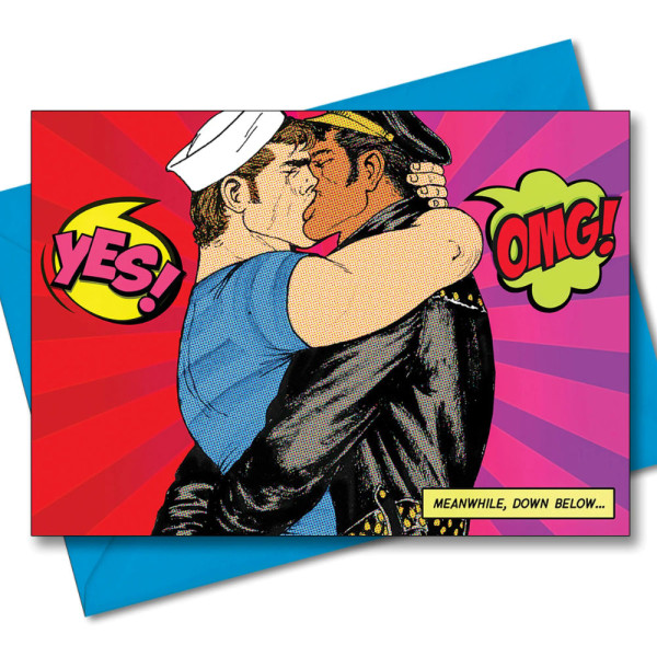 Tom of Finland Greeting Card Yes! OMG! | Tom Rocket's