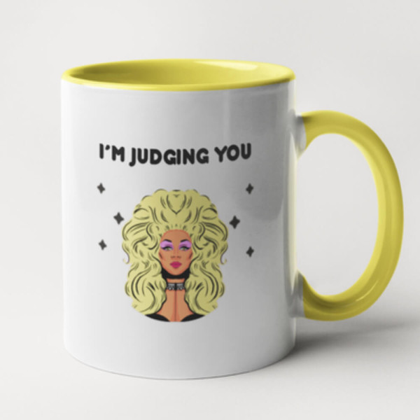 Tasse RuPaul I'm judging you gelb | Tom Rockets
