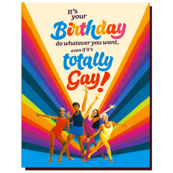 Birthday Card Totally Gay Birthday | Tom Rocket's