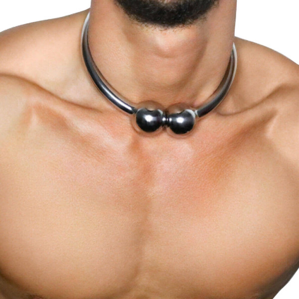 BDSM Magnetic Steel Barbell Collar | Tom Rocket's