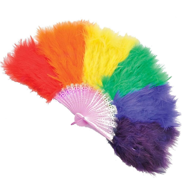 Rainbow Feather Fan | Tom Rocket's