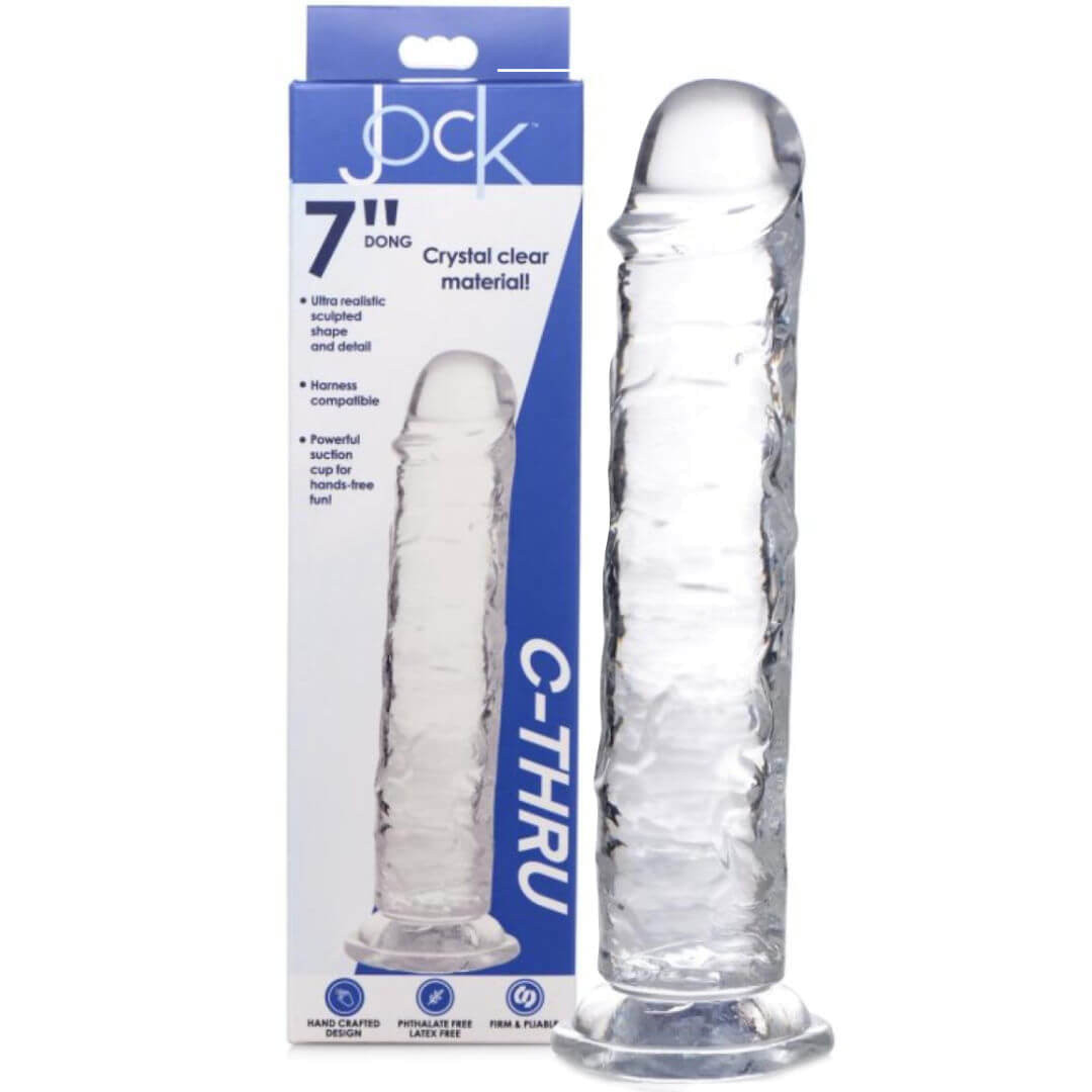 Jock 7" C-Thru Clear Dong Jock 7" C-Thru Clear Dong